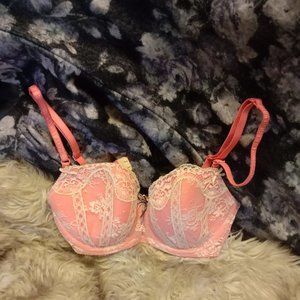 Baby pink lace bra